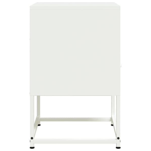 Sängbord vit 36x39x60,5 cm stål