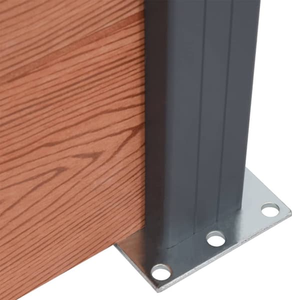 Staketpanel brun 180x186 cm WPC