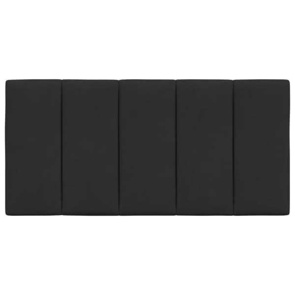Headboard Cushion "Hanko" Black 100 cm Velvet