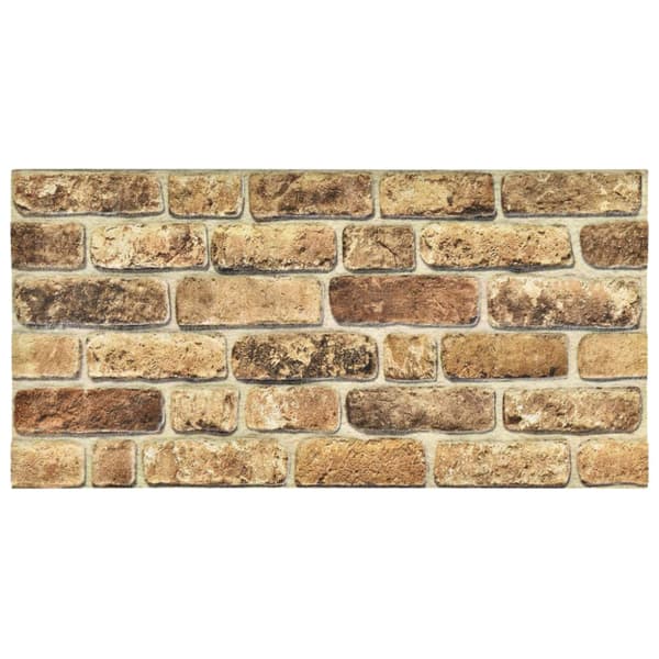Väggpaneler 10 pcs Mörk Sand 100 x 50 cm EPS Skum