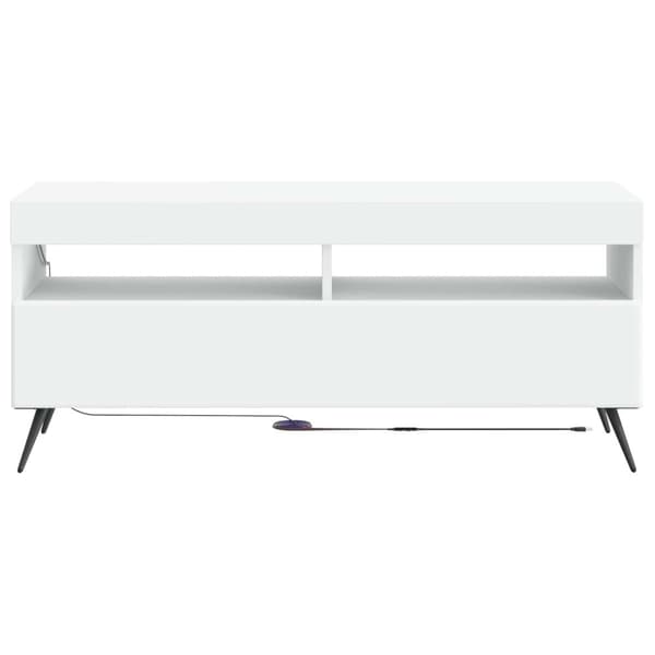 LED TV-skåp Vit Konstruerat trä