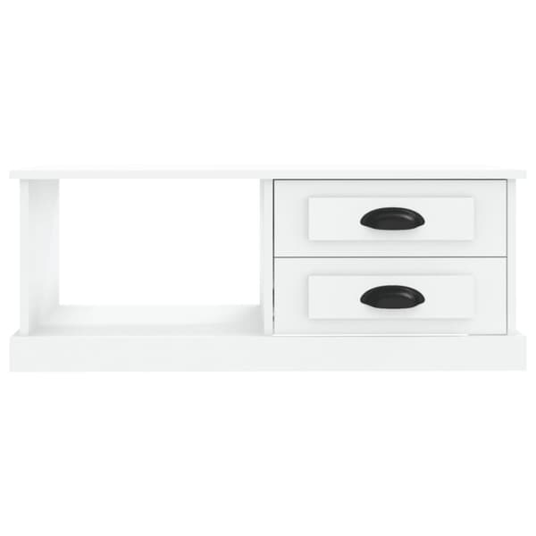 Soffbord vit 90x50x35 cm konstruerat trä