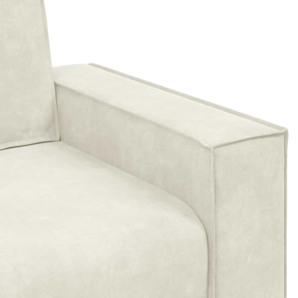 Soffstol gräddvit 100x78x84 cm sammet