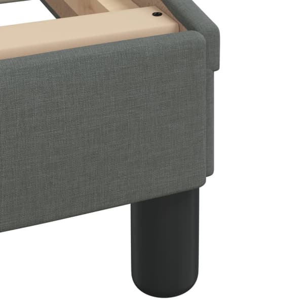 Bed Frame without Mattress "Hvar" Dark Grey 90x200 cm Fabric