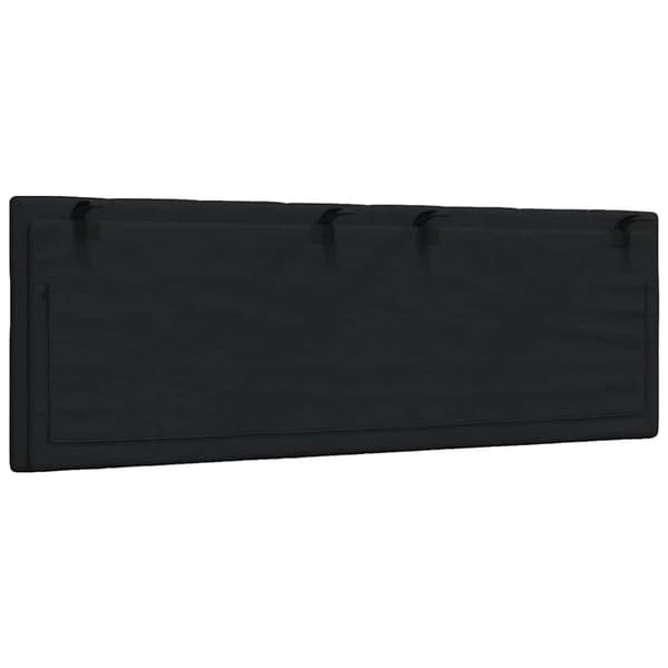 Headboard Cushion "Hanko" Black 140 cm Fabric