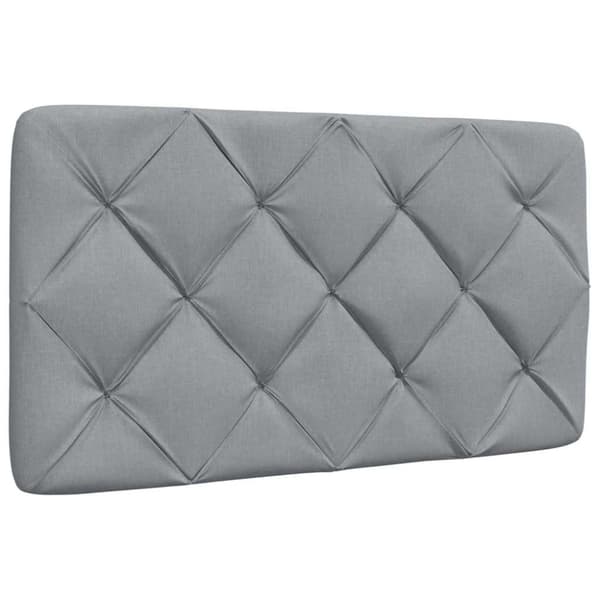 Bed Frame with LED without Mattress Light Grey 100x200 cm Fabric