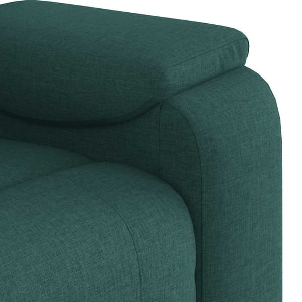 Reclinerfåtölj mörkgrön tyg