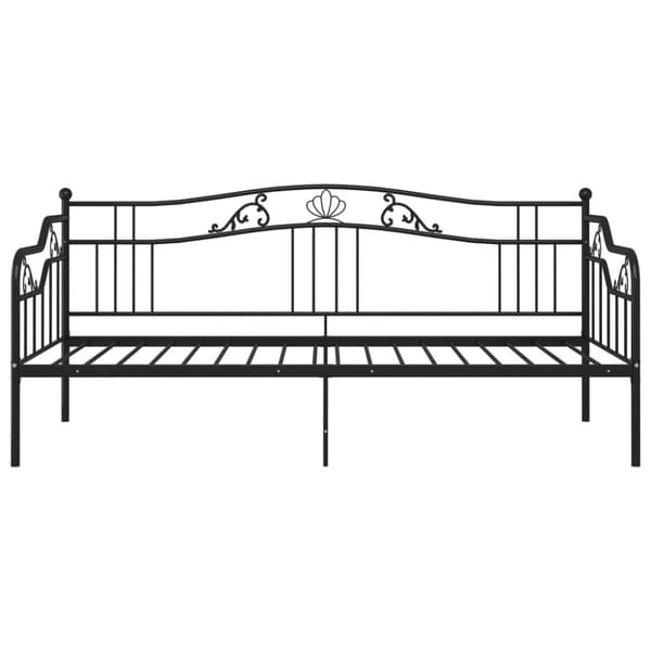 Sängram bäddsoffa svart metall 90x200 cm