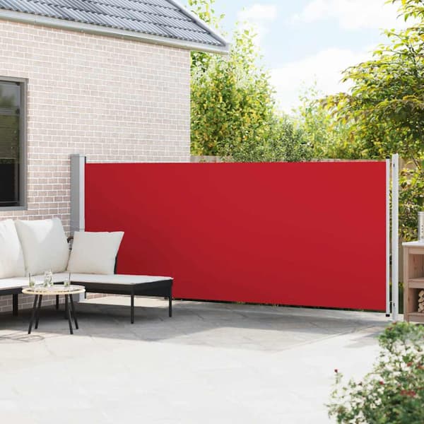 Infällbar sidomarkis 600x160 cm röd