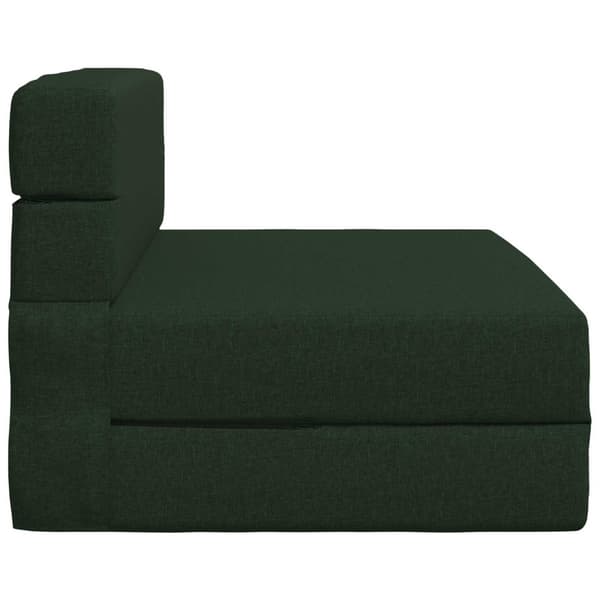 Fällsoffa säng Mörkgrön 190 x 70 x 15 cm tyg
