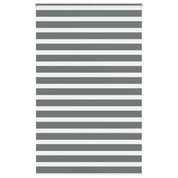 Rullgardin zebra mörkgrå 145x230 cm tyg bredd 140,9cm polyester