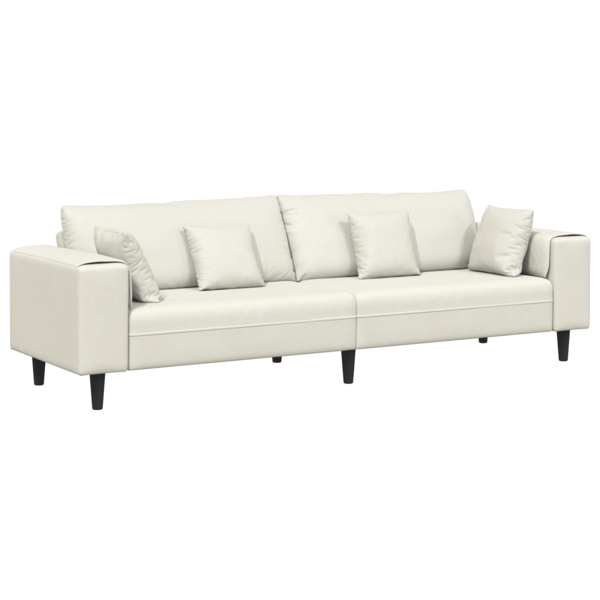 Soffa Kräm 250 x 77 x 76 cm Sammet