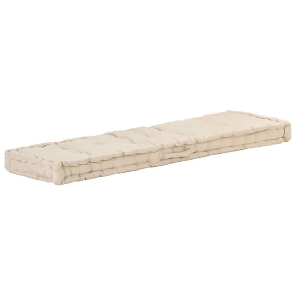 Dyna till pallsoffa 2 st bomull beige