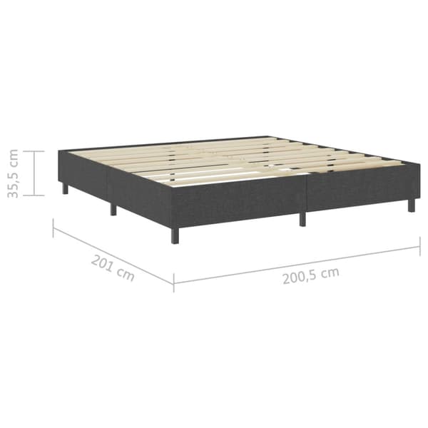 Ramsäng grå tyg 200x200 cm