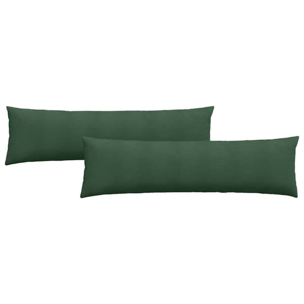Sofakuddar 2 pcs Mörkgrön 145 x 40 cm Kordread tyg
