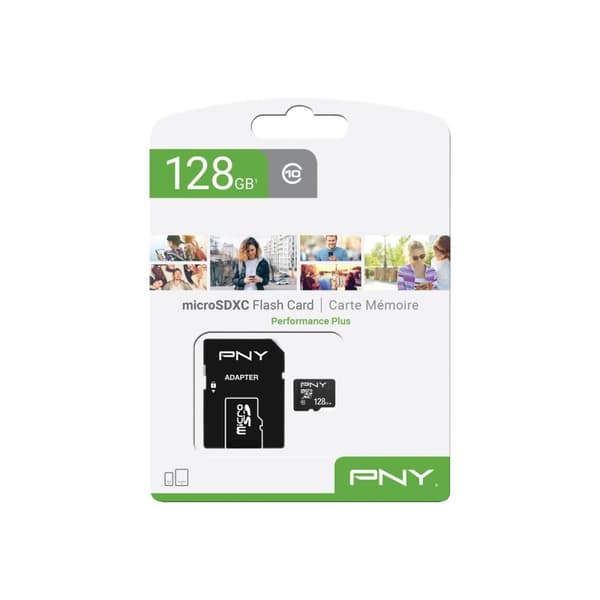 PNY Performance Plus - flash-minneskort - 128 GB - microSDXC