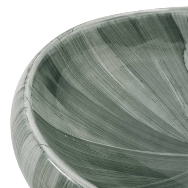 Handfat grön oval 59x40x15 cm keramik