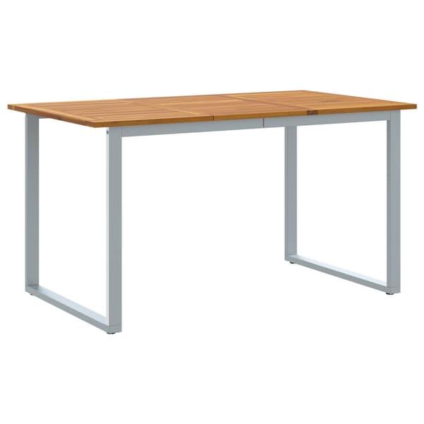Trädgårdsmöbelset 5 pcs Grå Massivt Akaciaträ