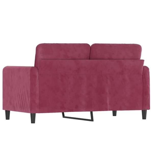 2-sitssoffa vinröd 120 cm sammet