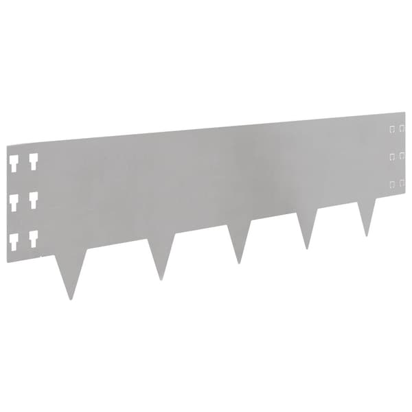 Kant för gräsmatta 20 pcs 100 x 30 cm Stål Silver