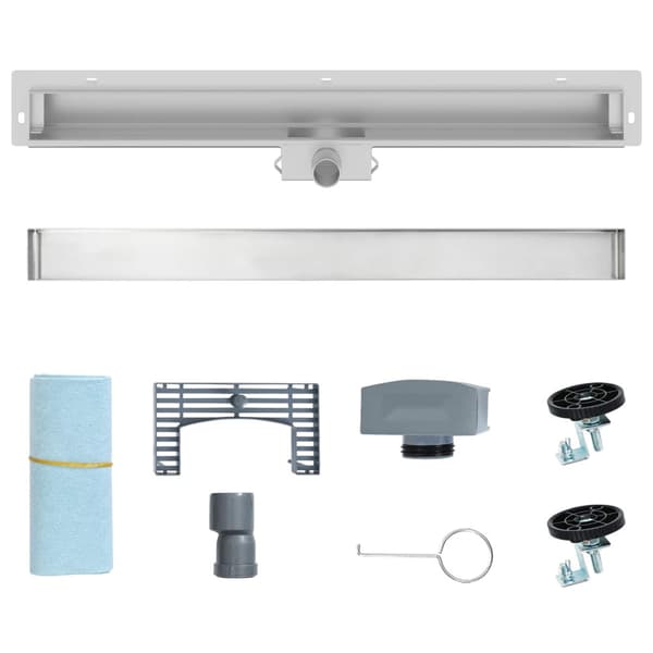 Väggmonterat duschavlopp Silver 80 cm Rostfritt Stål 304