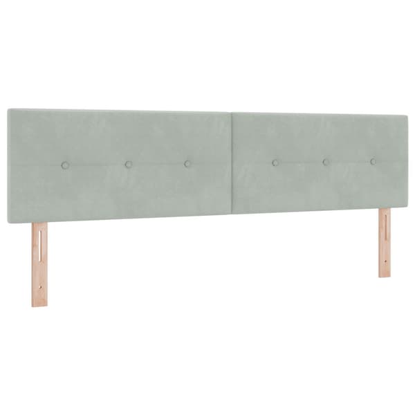 Huvudgavel Ljusgrå 180 cm Sammet