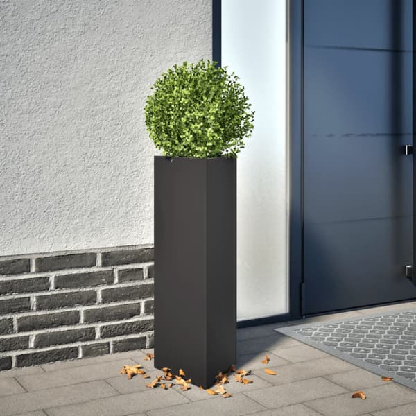 Odlingslådor 2 st svart triangulär 30x26x75 cm stål