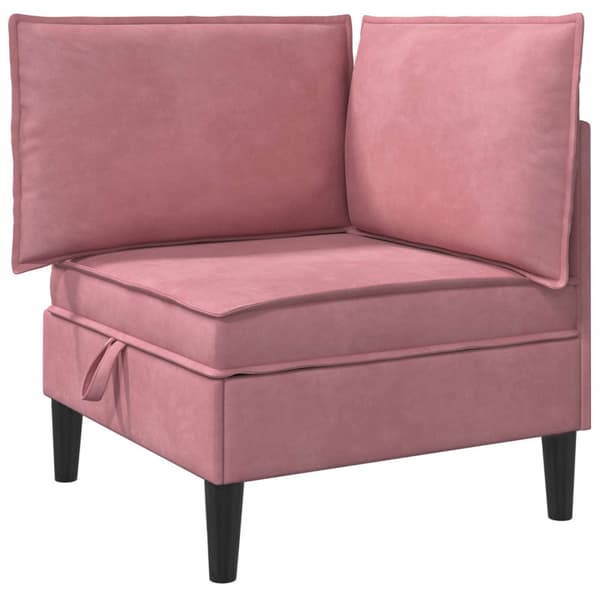 Möbelset för vardagsrummet med kudde 6 pcs Rosa Sammet