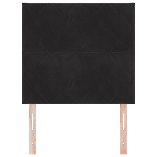 Huvudgavel Svart 100 cm Sammet