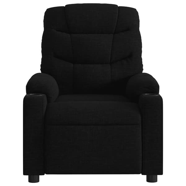 Massagefåtölj svart tyg