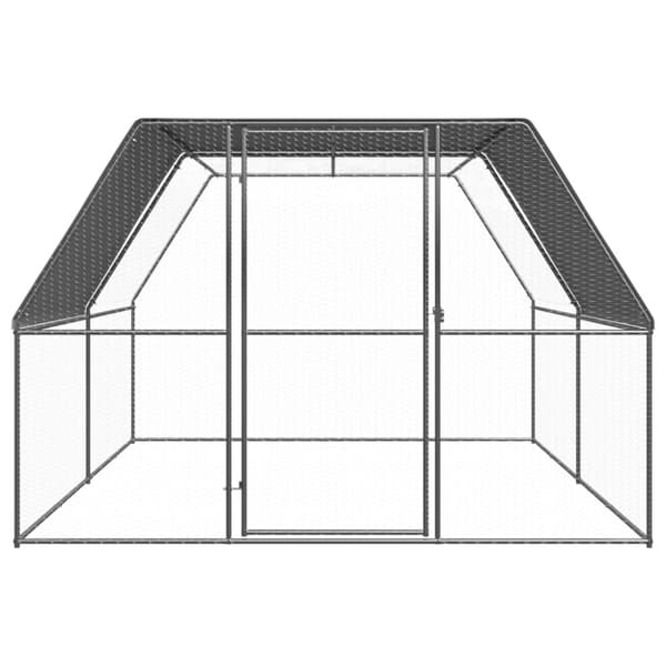 Hönsbur för utomhusbruk 3x4x2 m galvaniserat stål