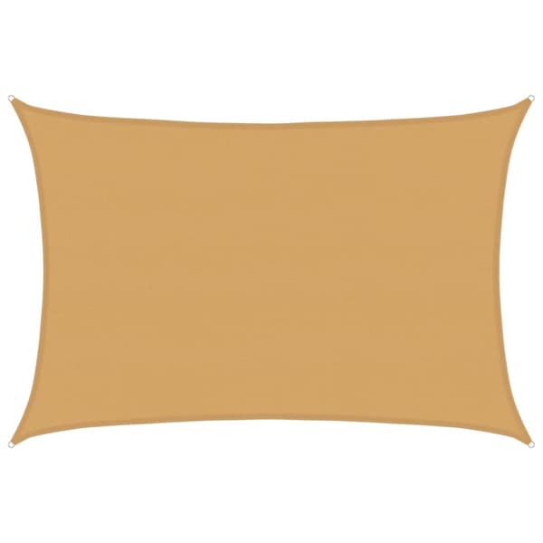 Solsegel 160 g/m² rektangulär sand 5x6 m HDPE