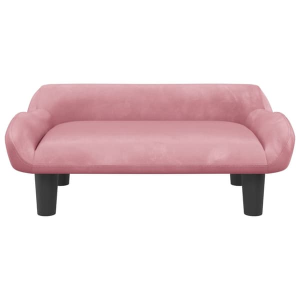 Hundbädd rosa 70x40x24 cm sammet