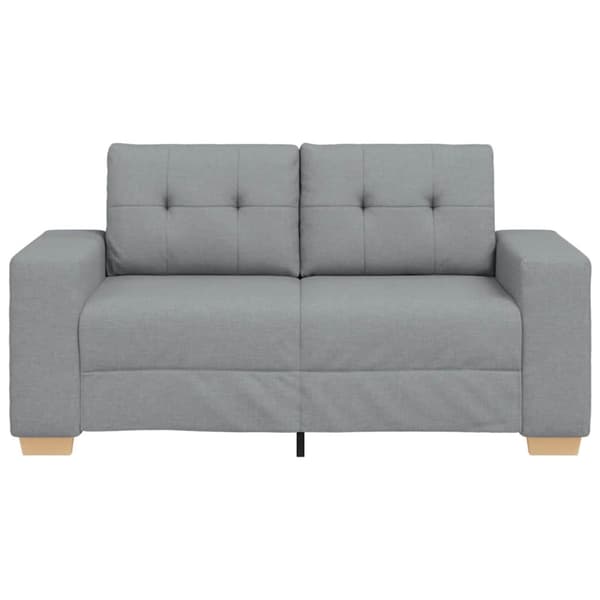 Loveseat soffa ljusgrå 160x77x82 cm tyg