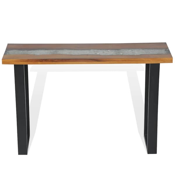 Konsolbord i teak 100x35x75 cm