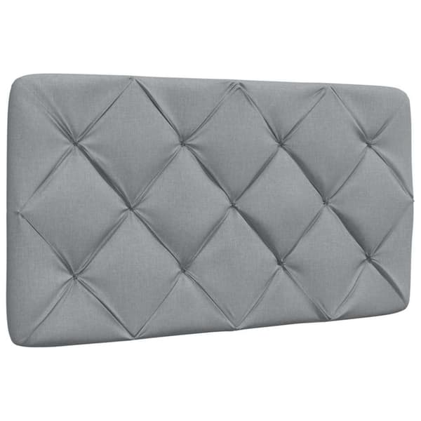 Bed Frame without Mattress Light Grey 90x200 cm Fabric