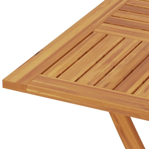 Hopfällbart trädgårdsbord 85x85x76 cm massiv teak