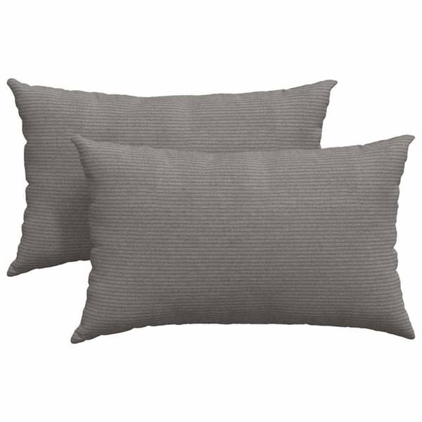 Sofakuddar 2 pcs Ljusgrå 50 x 30 cm Kordread tyg