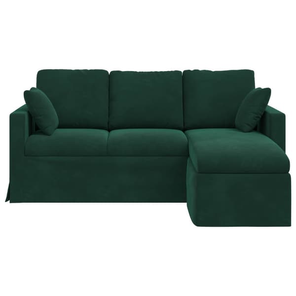 Soffa Mörkgrön 178 x 134 x 80 cm Sammet
