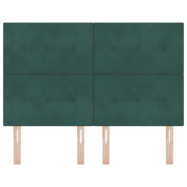 Huvudgavel Mörkgrön 144 cm Sammet