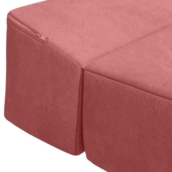 Fällbar Soffbed Rosa 200 x 70 x 10 cm Sammet