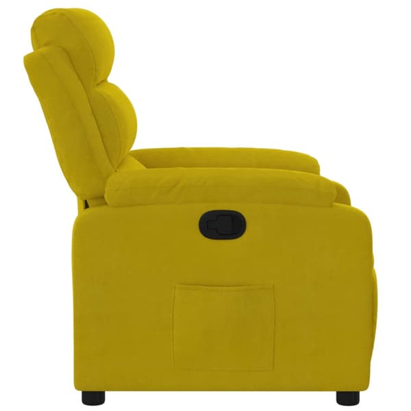 Reclinerfåtölj gul sammet