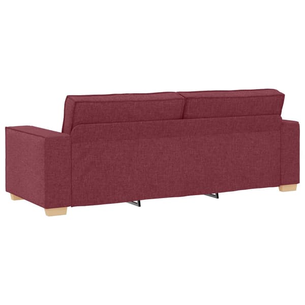 3-Sits soffa Vinröd 220 cm tyg