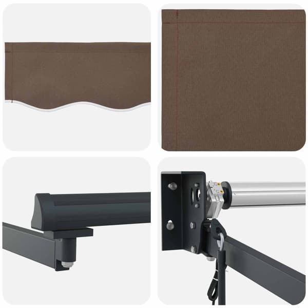 Markis Taupe 4 × 3 m Polyester och metall