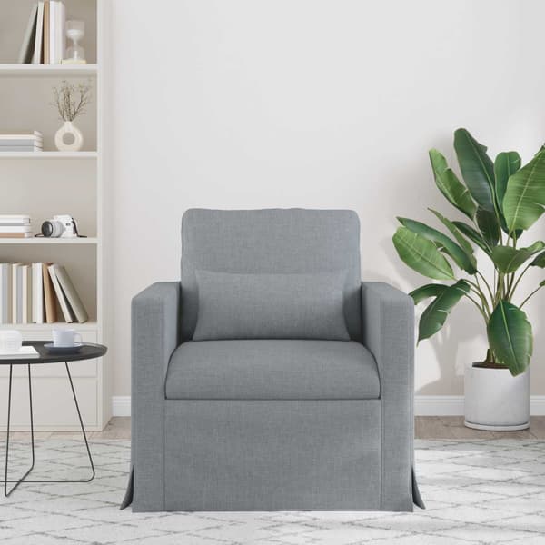 Soffa Ljusgrå 78 x 78 x 80 cm tyg