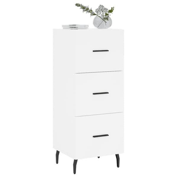Skänk vit 34,5x34x90 cm konstruerat trä