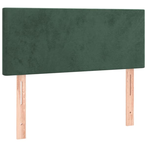 Ramsäng med madrass mörkgrön 100x200 cm sammet
