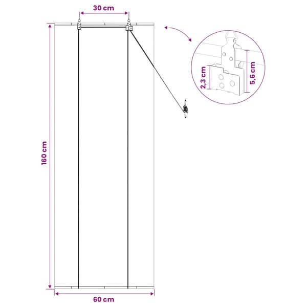 Rullgardin Brun 60 x 160 cm Bambu