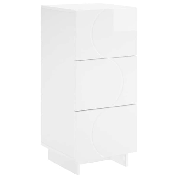 Sideboard Vit högglans 33,5 x 34,5 x 75 cm Konstruerat trä