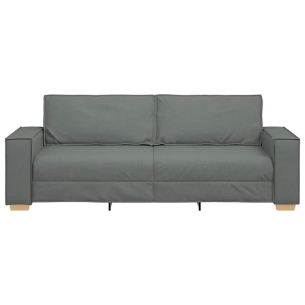 3-sitssoffa mörkgrå 220x78x84 cm tyg